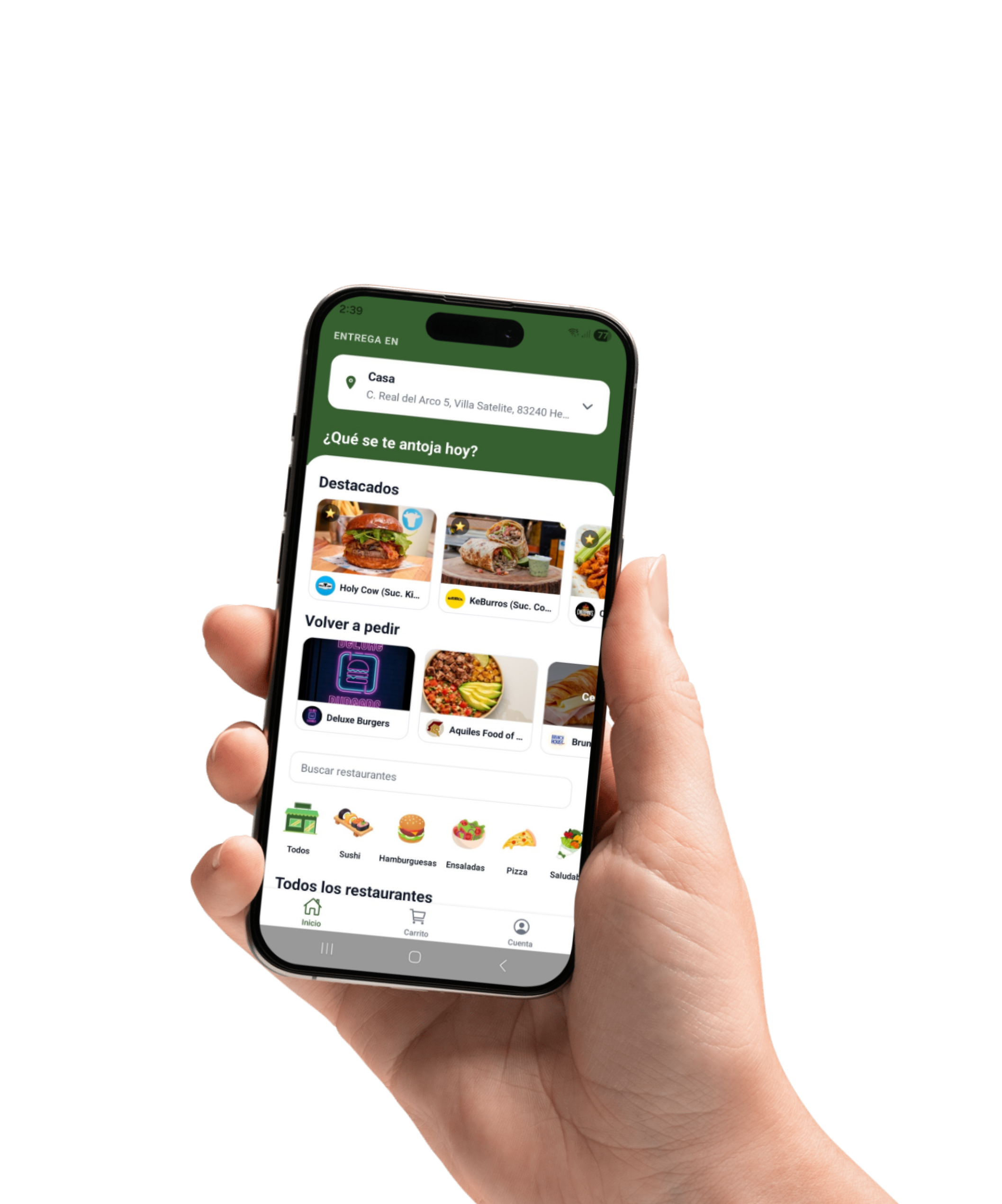 App Pick&Drop en teléfono